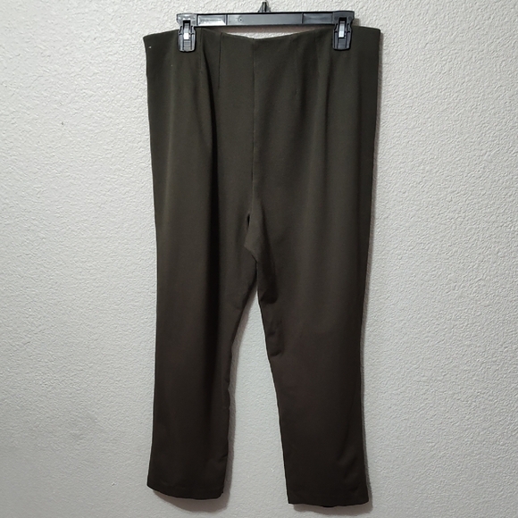 Michael Michael Kors Knit Chic Olive Green Stretch Trousers Size Large - Picture 7 of 7